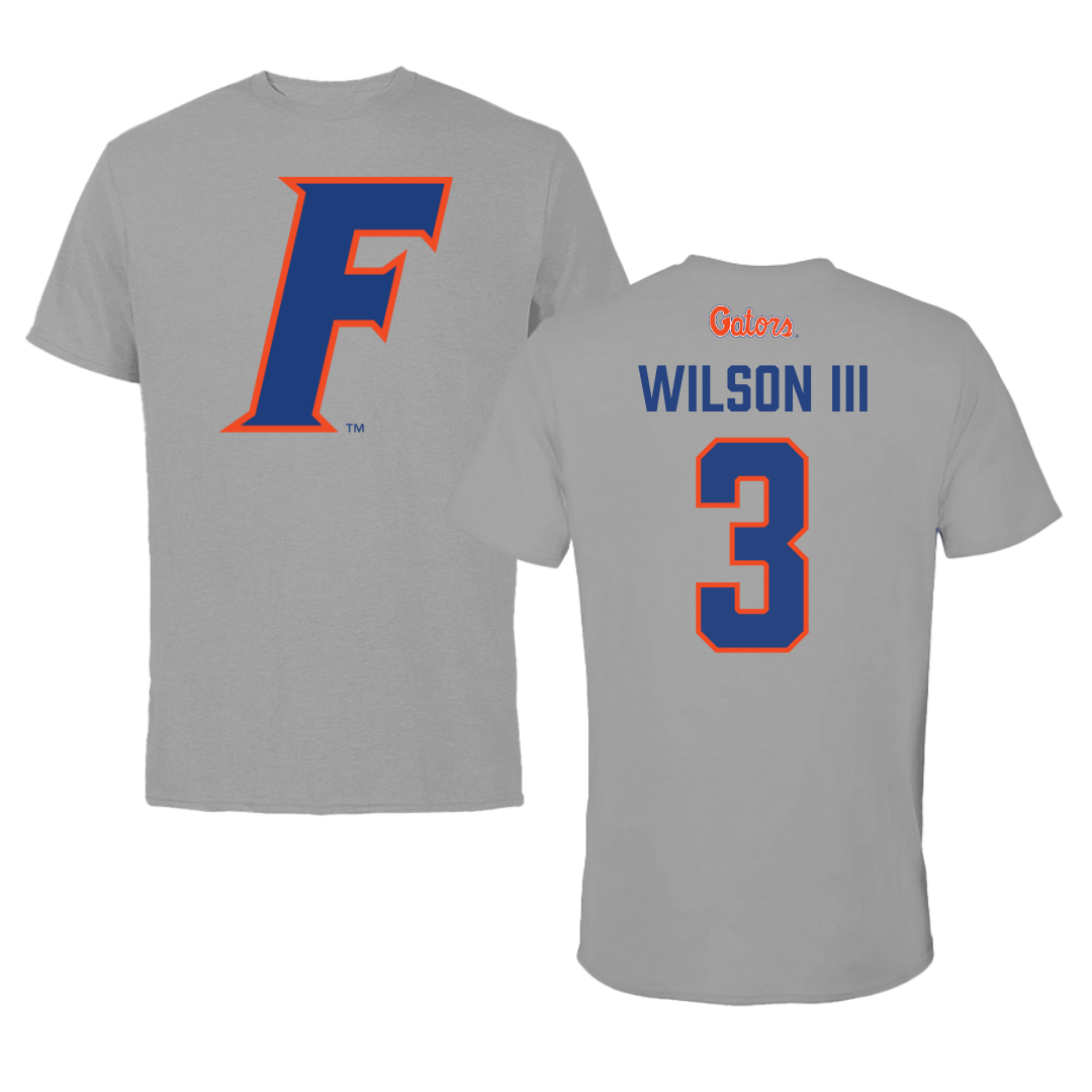 University of Florida Football Dark Gray Performance Tee - #3 Eugene Wilson III