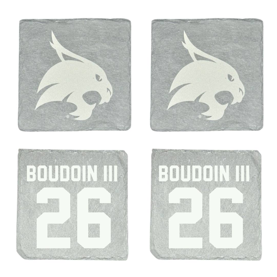 Texas State University Football Stone Coaster (4 Pack)  - #26 Michael Boudoin III