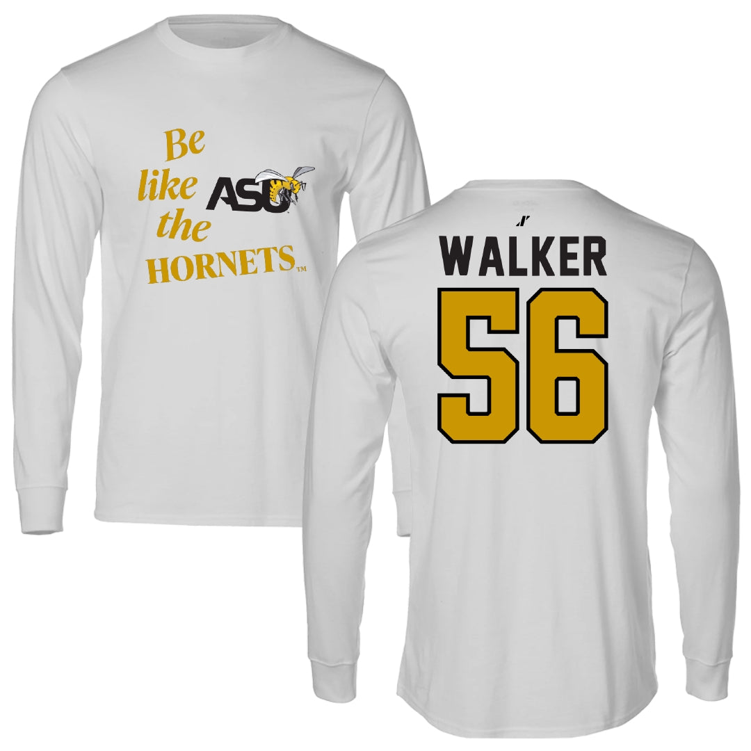 Alabama State University Football Light Gray Be Like Us Long Sleeve - #56 Elijah Walker