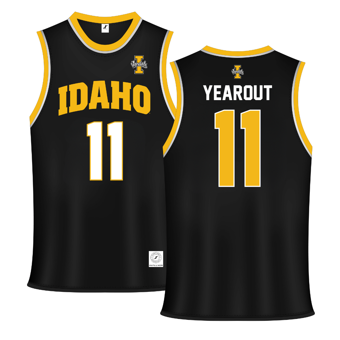 University of Idaho Black Basketball Jersey - #11 Titus Yearout
