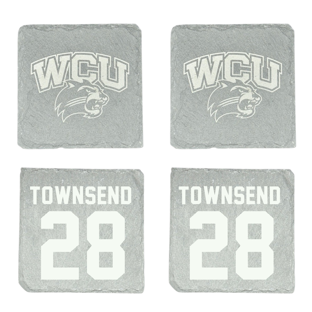 Western Carolina University Football Stone Coaster (4 Pack)  - #28 Markel Townsend