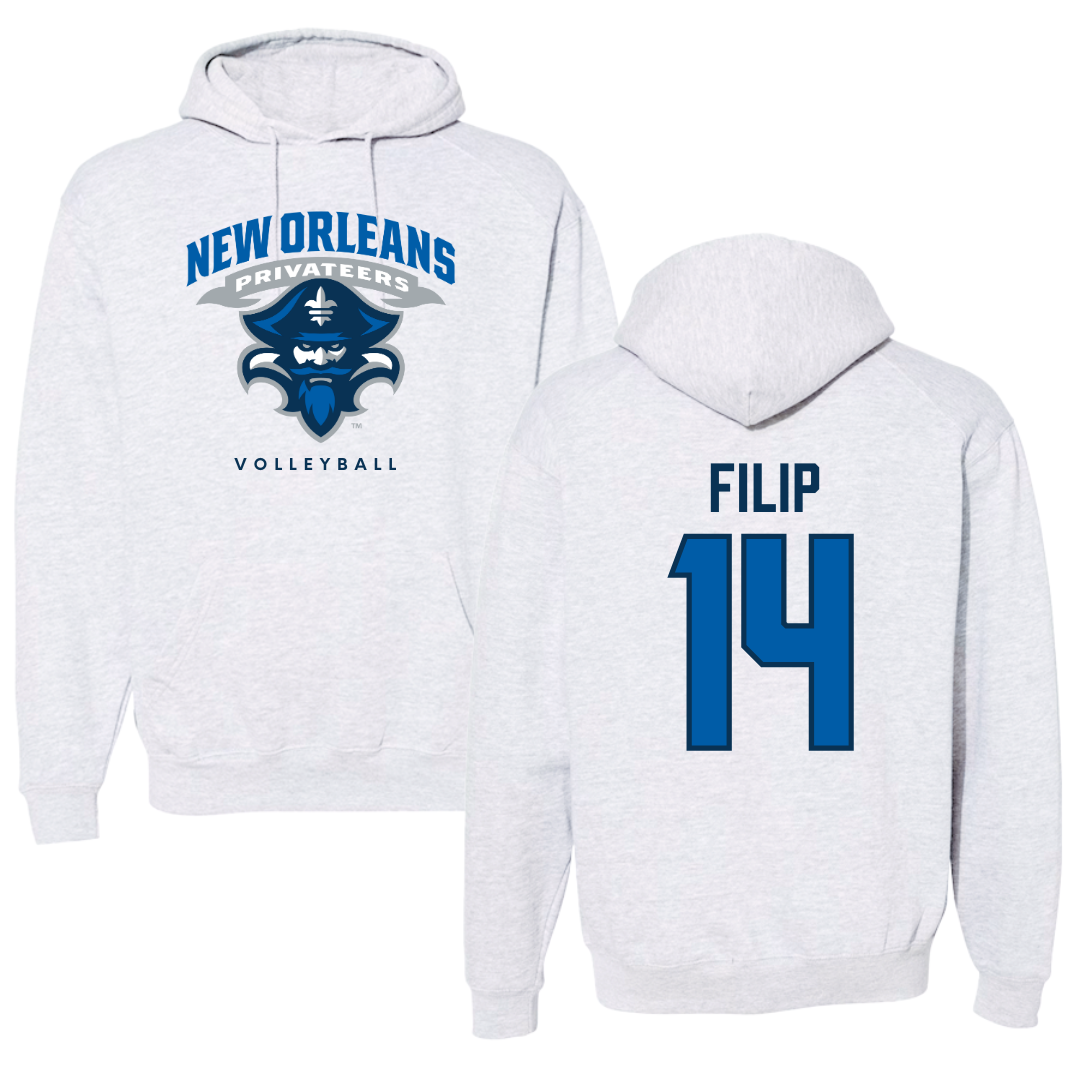 University of New Orleans Volleyball Gray Hoodie - #14 Ola Filip