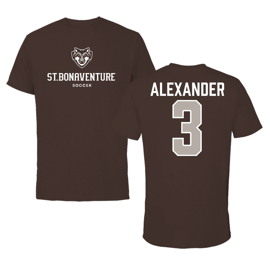 St. Bonaventure University Soccer Brown Bonnies Tee - #3 Chanel Alexander