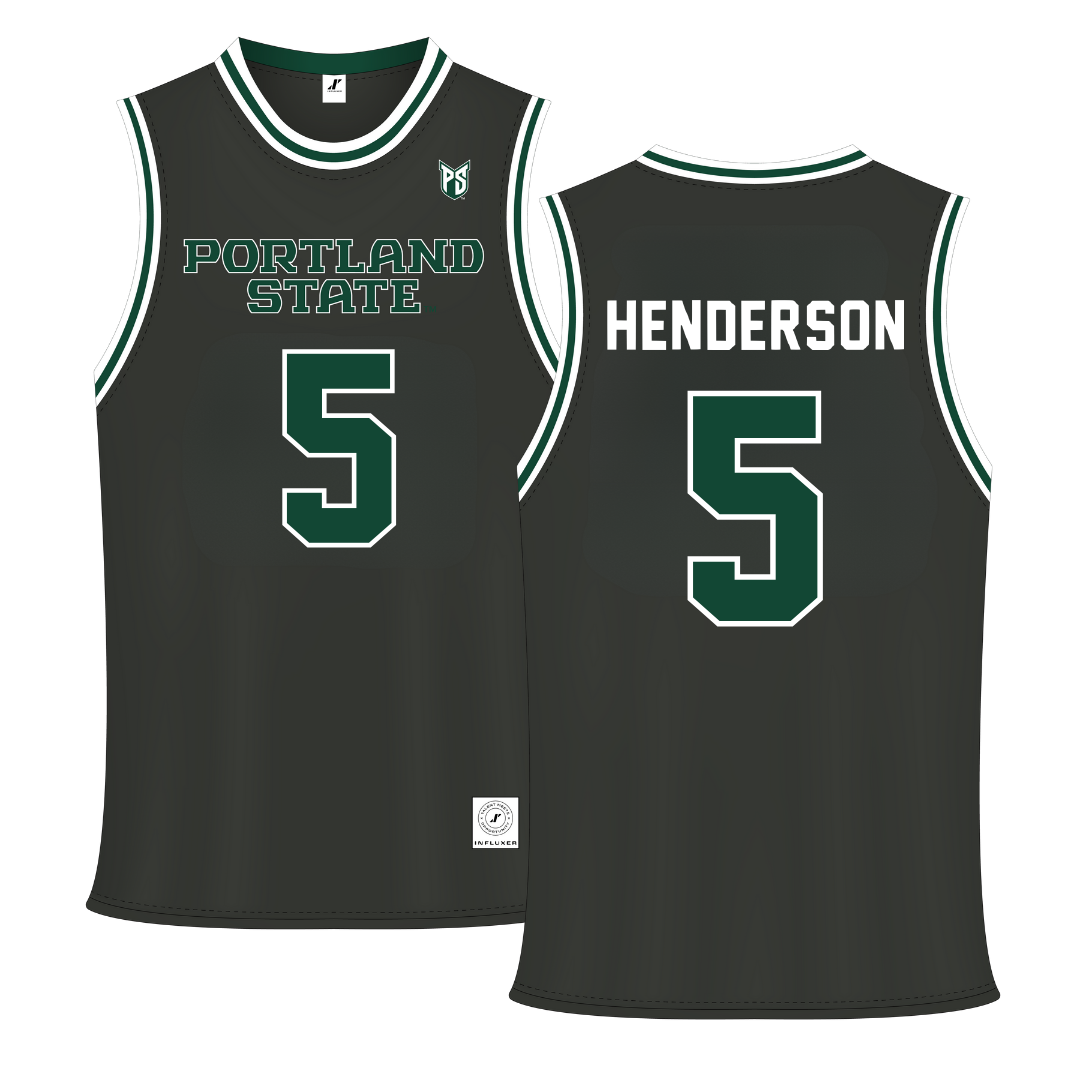 Portland State University Gray Basketball Jersey - #5 Jaylin Henderson