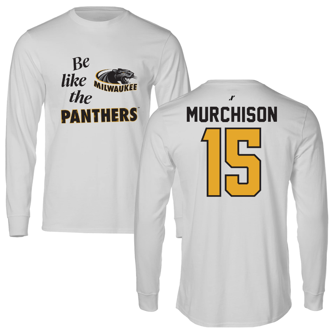 University of Wisconsin-Milwaukee Basketball Light Gray Be Like Us Long Sleeve - #15 Simeon Murchison