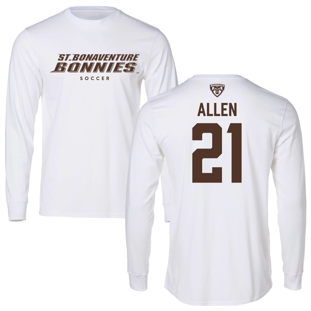 St. Bonaventure University Soccer White Long Sleeve - #21 Olivia Allen