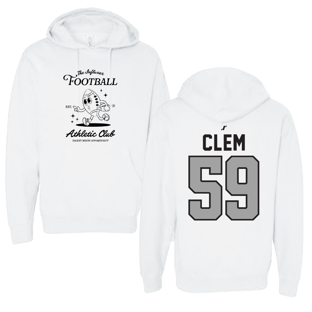 Football White Influxer Athletic Club Hoodie - #59 Hayden Clem