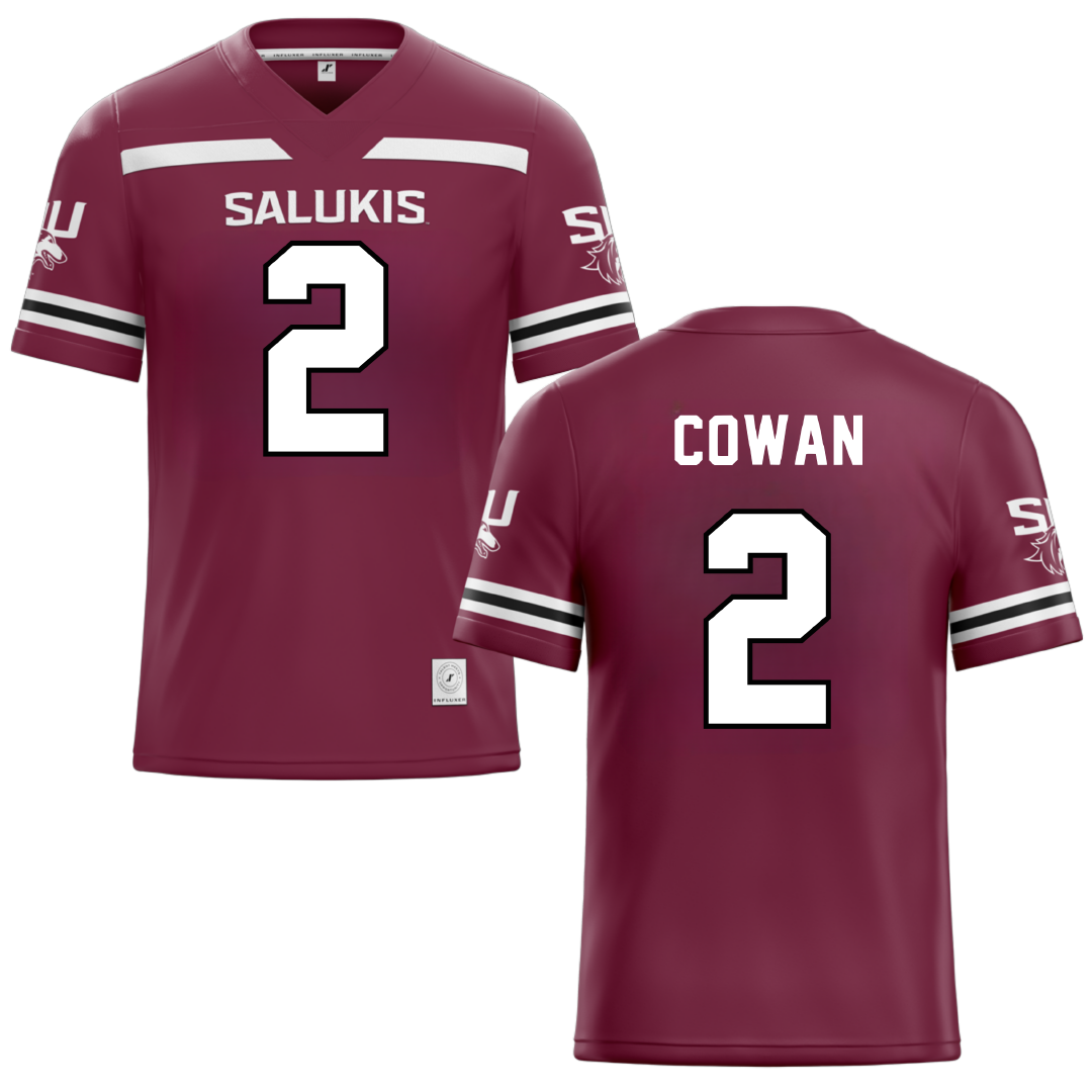 Southern Illinois University at Carbondale Maroon Football Jersey - #2 Devin Cowan