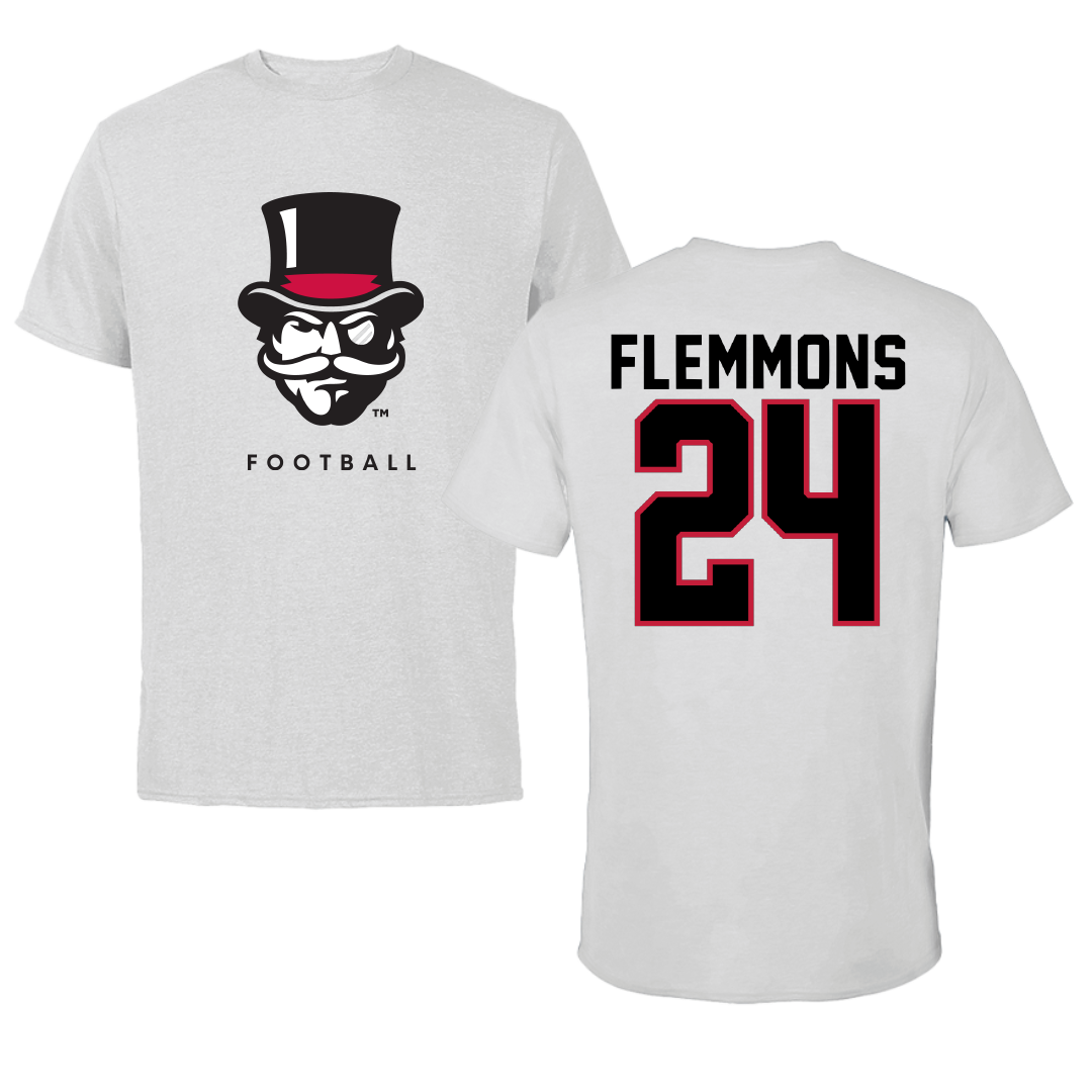 Austin Peay State University Football Gray Mascot Tee - #24 Jeremiah Flemmons
