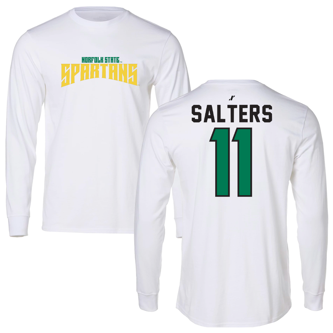 Norfolk State University Baseball White Classic Long Sleeve - #11 Ian Salters