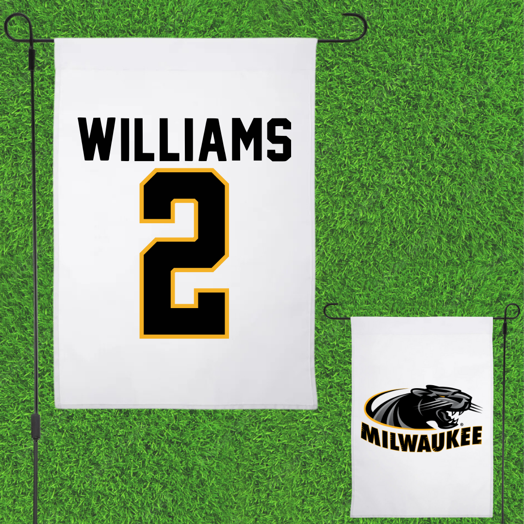 University of Wisconsin-Milwaukee Basketball White Garden Flag - #2 Jada Williams