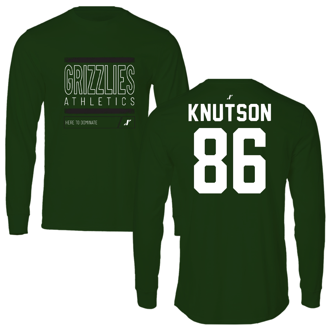 Adams State University Football Forest Green Dominate Long Sleeve - #86 Kelin Knutson