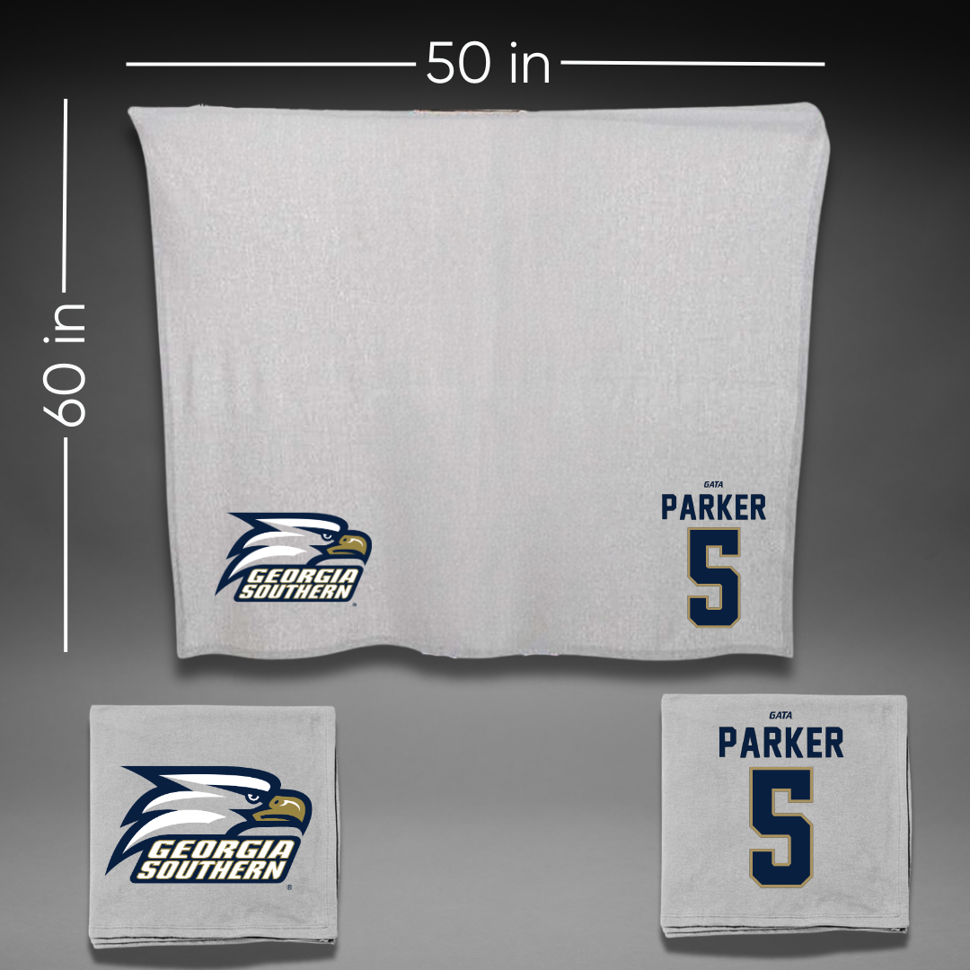 Georgia Southern University Baseball Gray Blanket - #5 Cade Parker