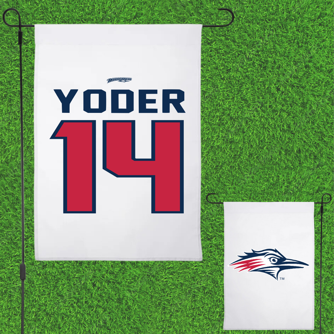 Metropolitan State University of Denver Soccer White Garden Flag - #14 Monica Yoder