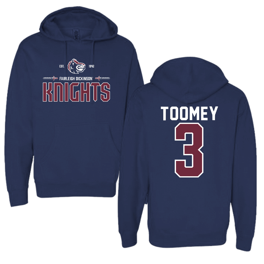 Fairleigh Dickinson University-Metropolitan Campus Basketball Navy General Hoodie - #3 Bella Toomey