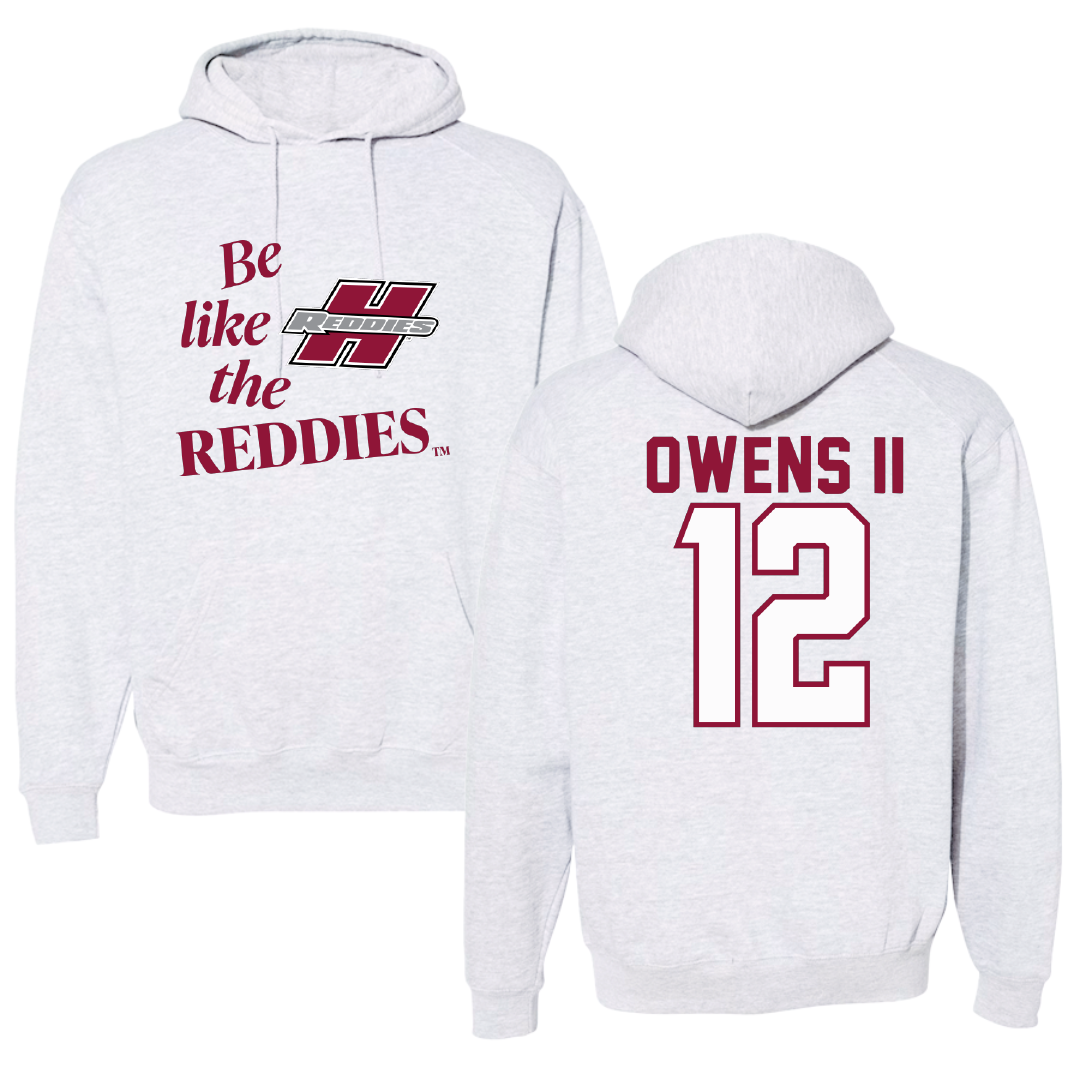 Henderson State University Football Light Gray Be Like Us Hoodie - #12 Kirby Owens II