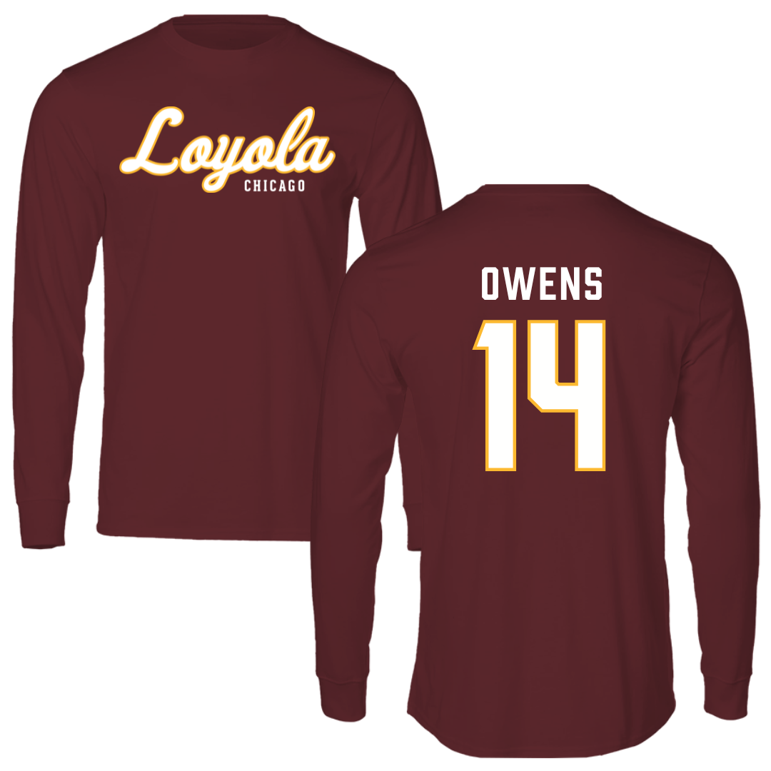 Loyola University-Chicago Softball Maroon Long Sleeve - #14 Riley Owens