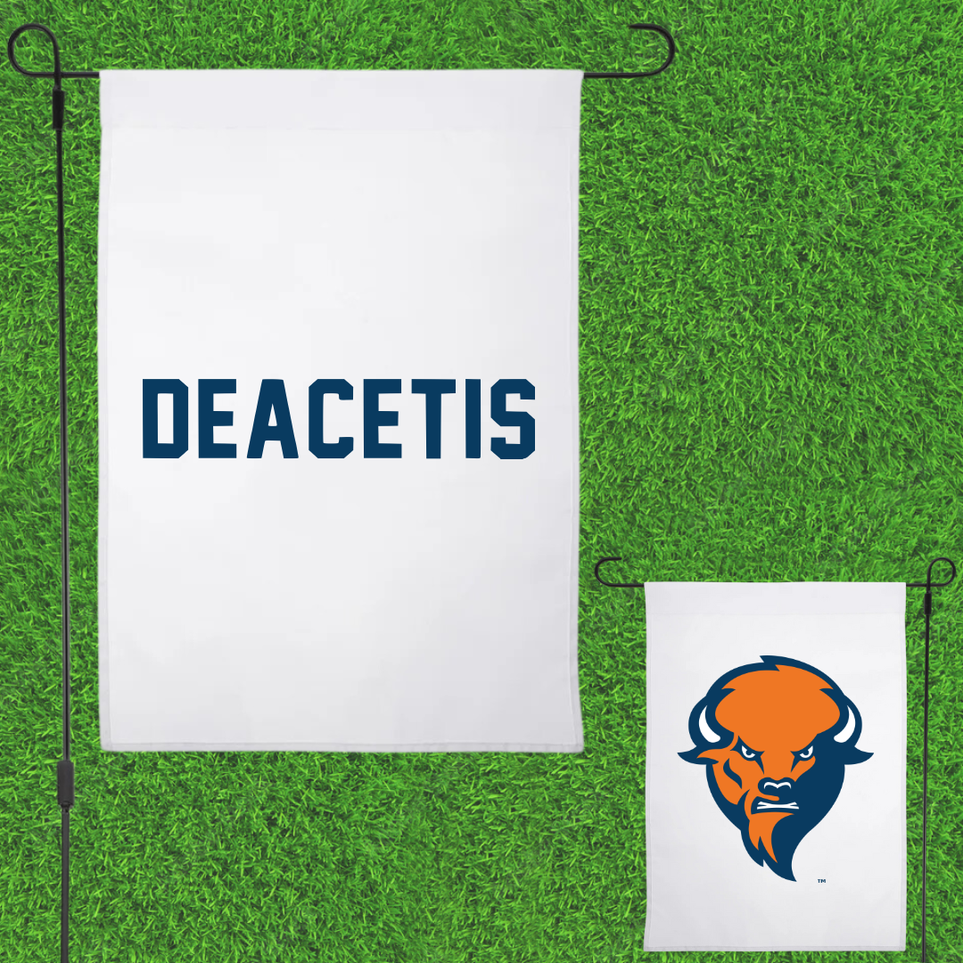 Bucknell University Wrestling White Garden Flag - Logan Deacetis