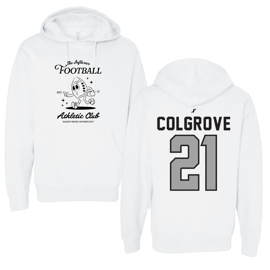 Football White Influxer Athletic Club Hoodie - #21 Braylon Colgrove