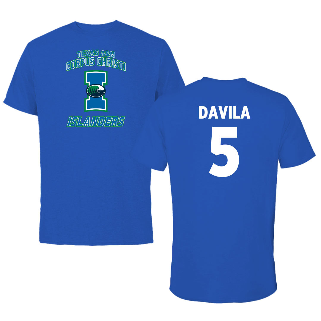 Texas A&M University-Corpus Christi Softball Blue Islanders Tee - #5 Crystal Davila