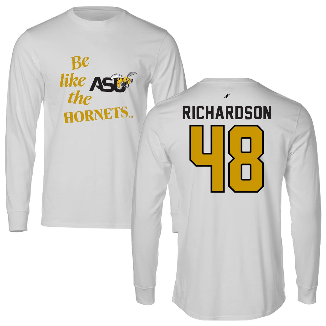 Alabama State University Football Light Gray Be Like Us Long Sleeve - #48 Myles Richardson