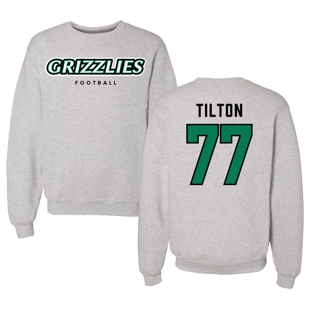 Adams State University Football Gray Grizzlies Crewneck - #77 Wyatt Tilton