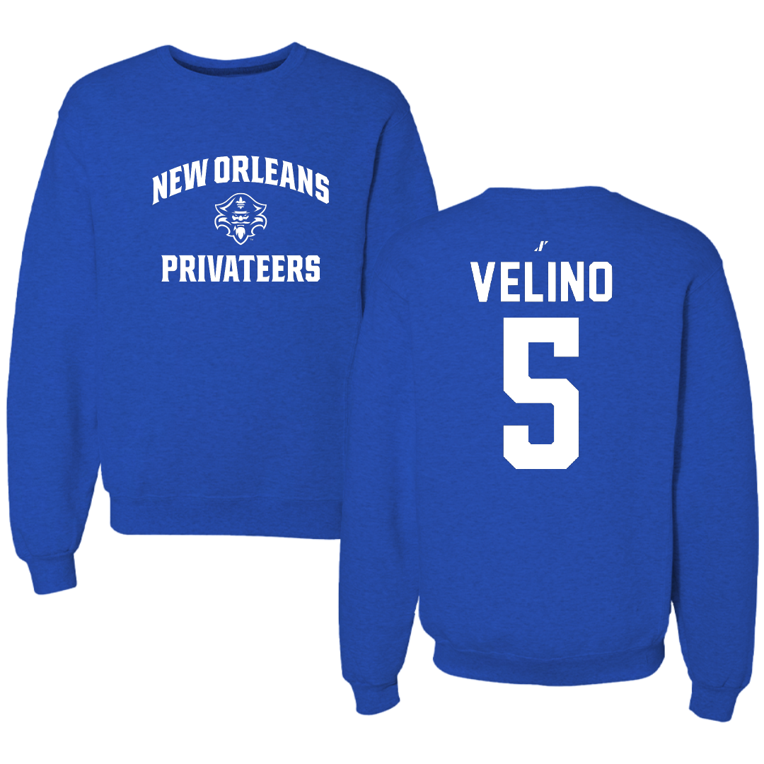 University of New Orleans Baseball Blue General Crewneck - #5 Tyler Velino