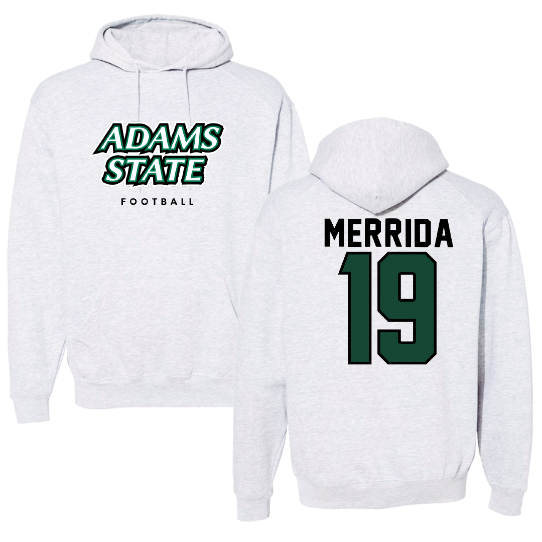Adams State University Football Gray Block Hoodie - #19 Ahmare Merrida