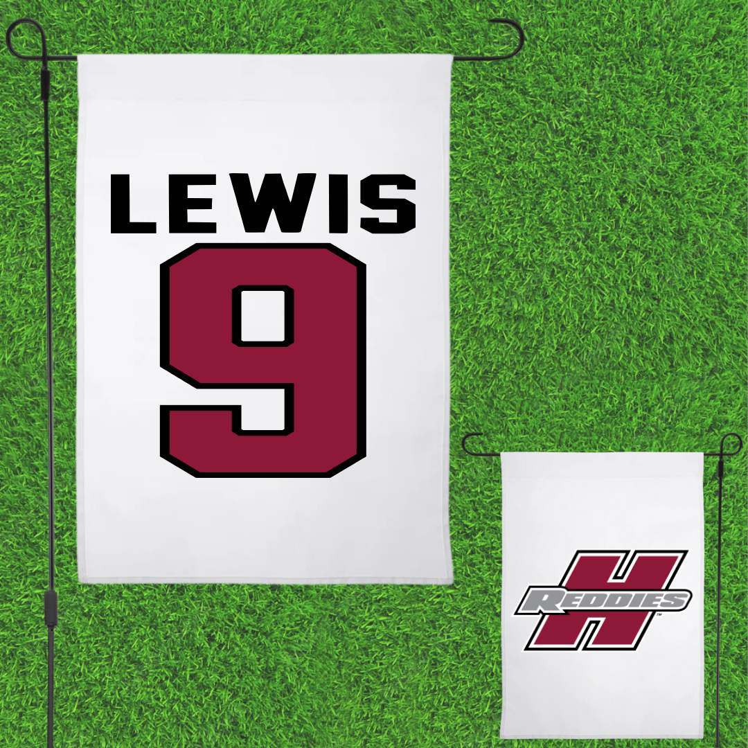 Henderson State University Football White Garden Flag - #9 Fred Lewis
