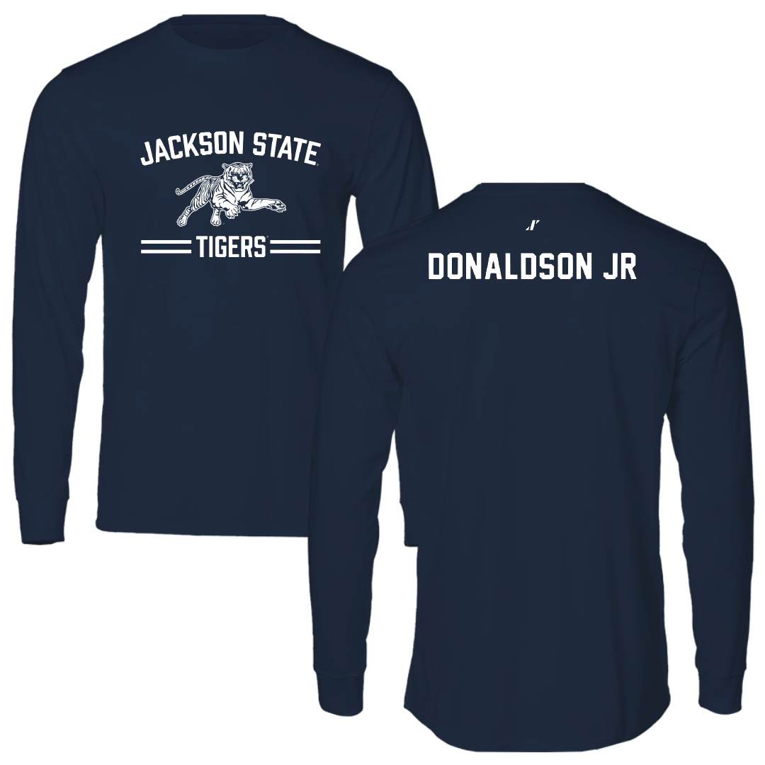 Jackson State University TF and XC Navy General Performance Long Sleeve - Ivan Donaldson Jr
