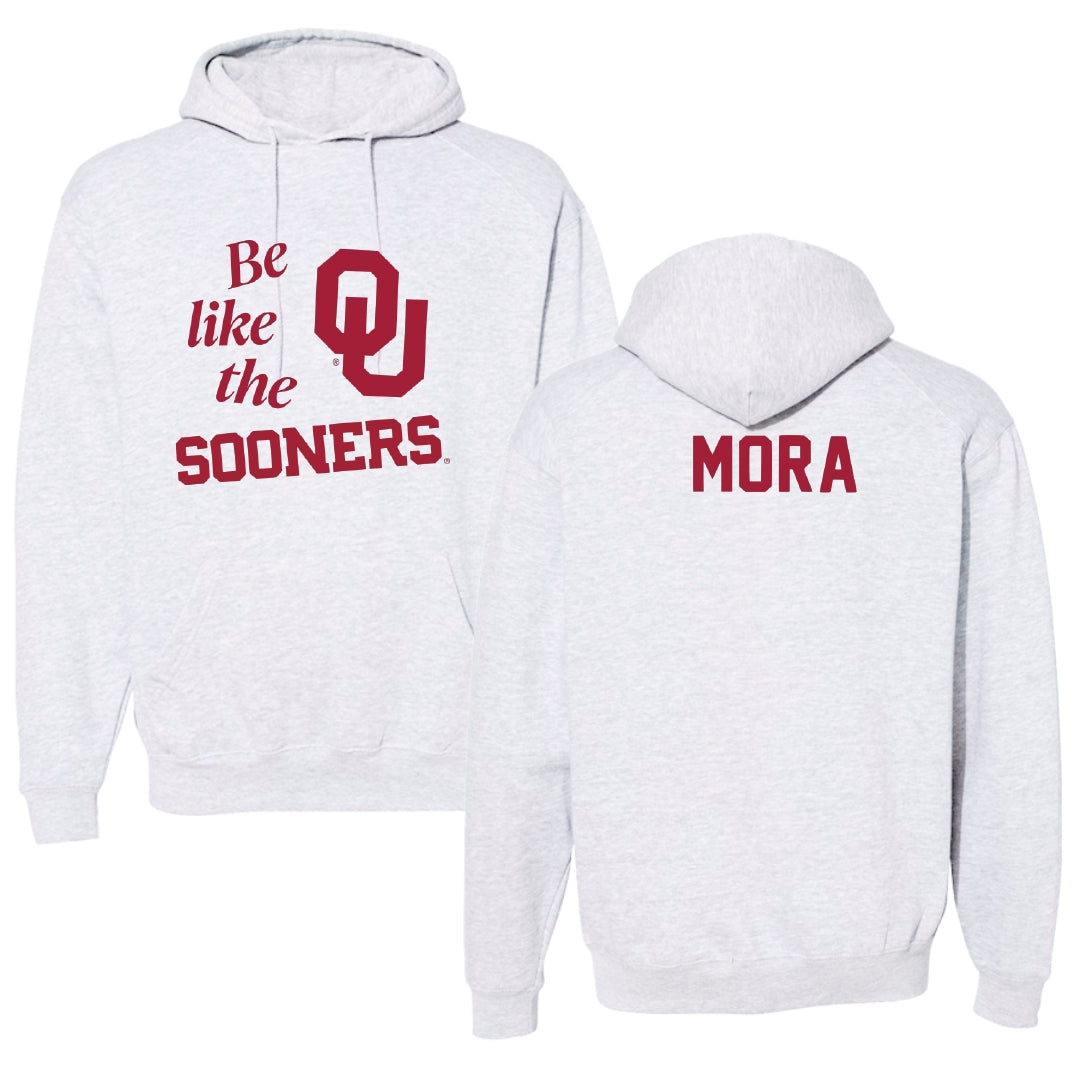 University of Oklahoma Wrestling Light Gray Be Like Us Hoodie - Juan Mora