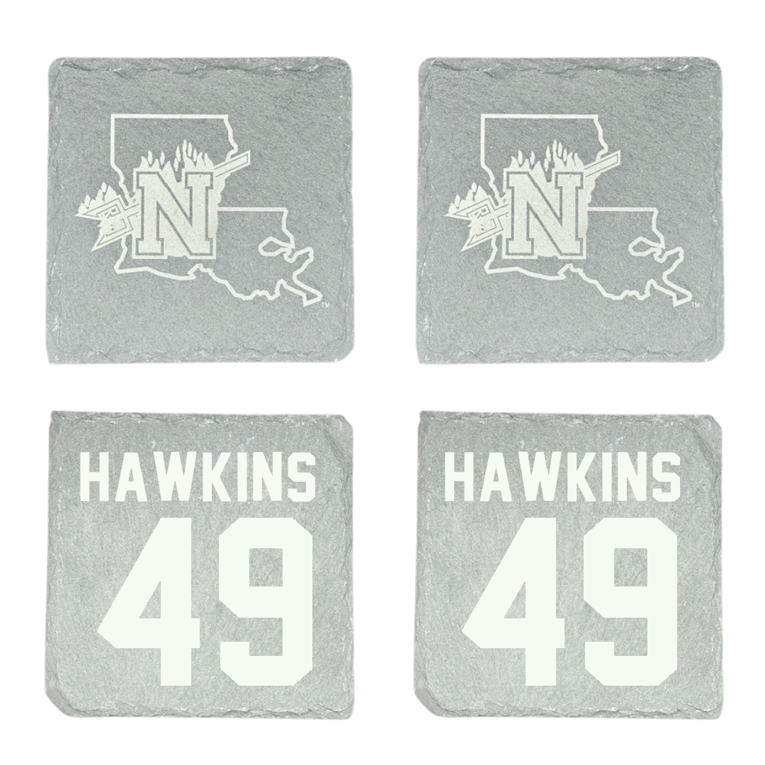 Northwestern State University Football Stone Coaster (4 Pack)  - #49 Christian Hawkins
