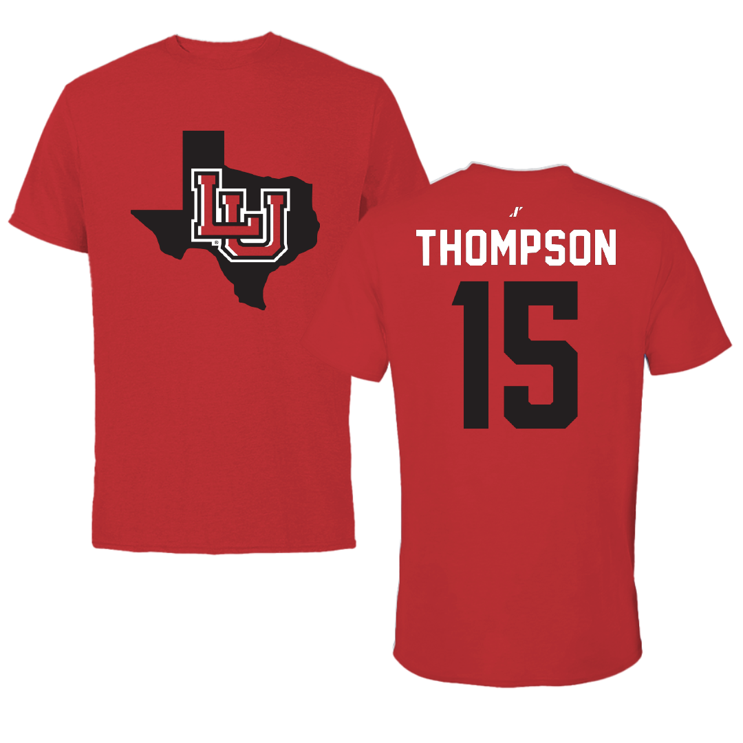 Lamar University Softball Red State Tee - #15 Roxy Thompson