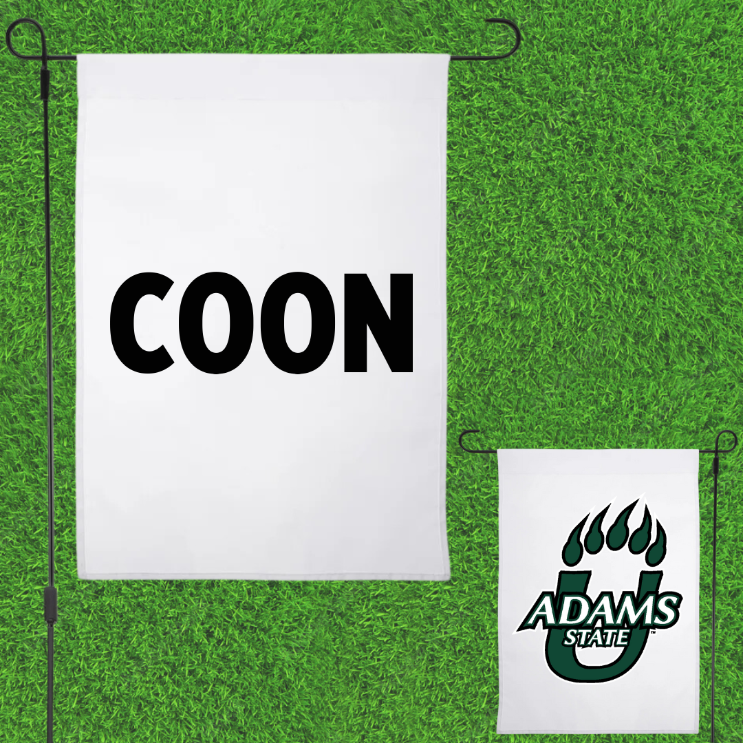 Adams State University Wrestling White Garden Flag - Josh Coon