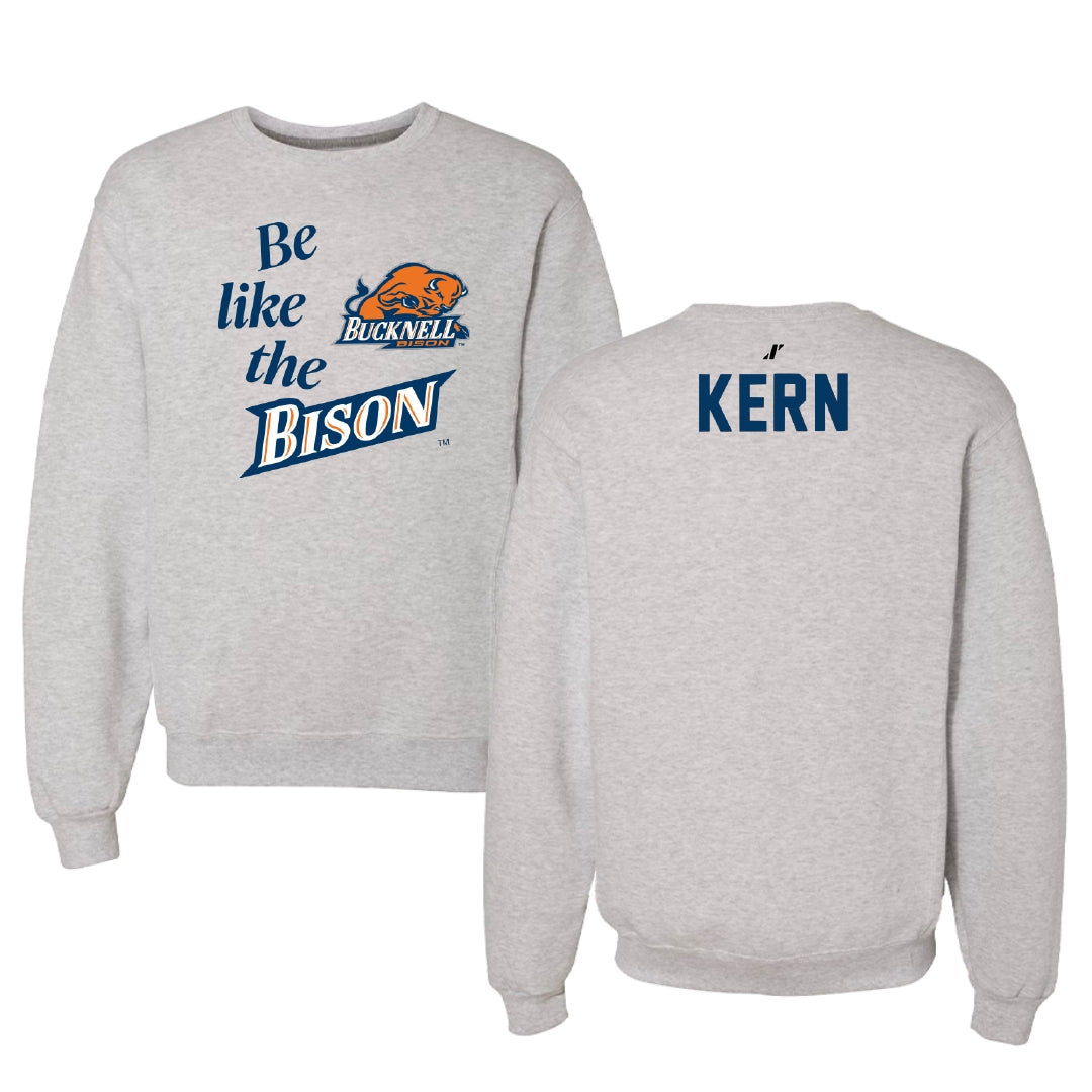 Bucknell University TF and XC Light Gray Be Like Us Crewneck - Grant Kern