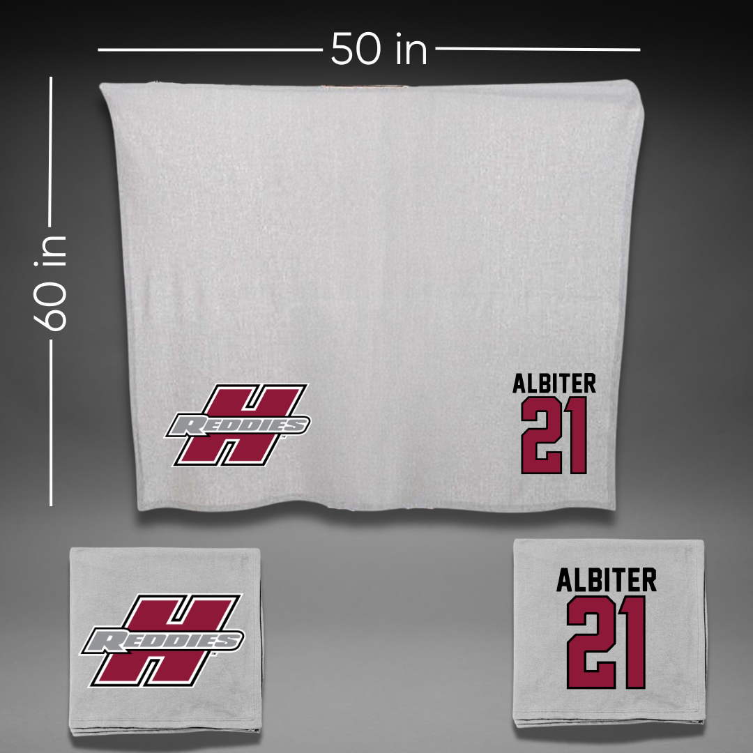 Henderson State University Softball Gray Blanket - #21 Jay Albiter