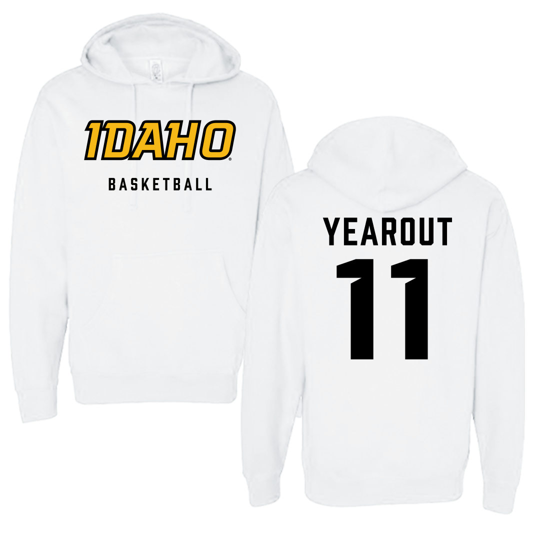 University of Idaho Basketball White Idaho Hoodie - #11 Titus Yearout