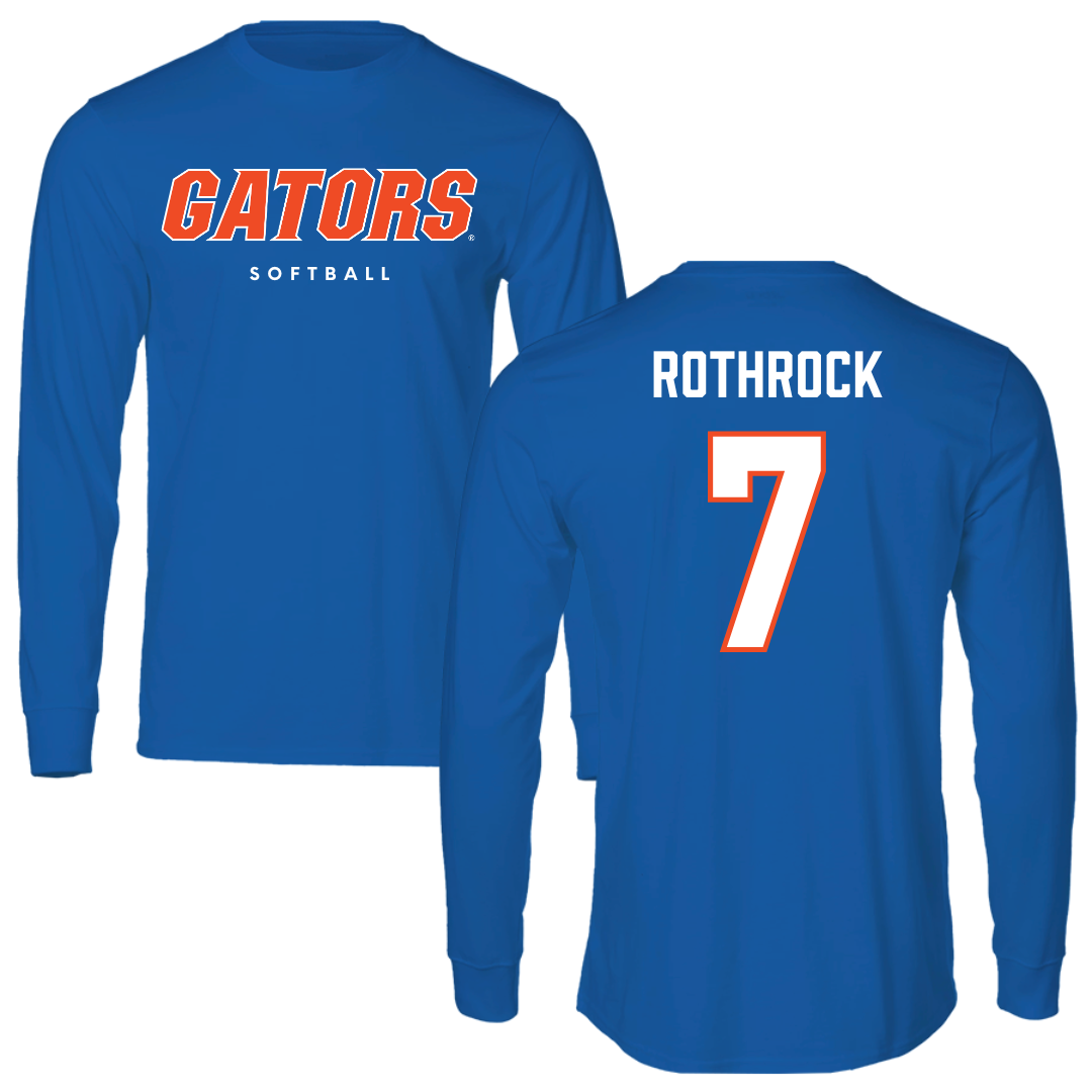 University of Florida Softball True Royal Block Performance Long Sleeve - #7 Keagan Rothrock