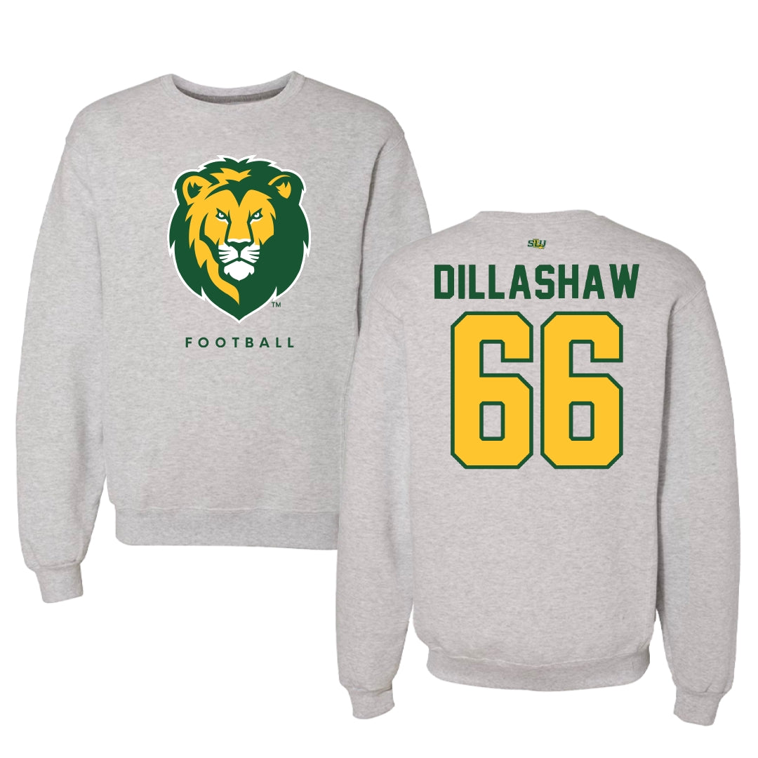 Southeastern Louisiana University Football Gray Crewneck - #66 Carson Dillashaw
