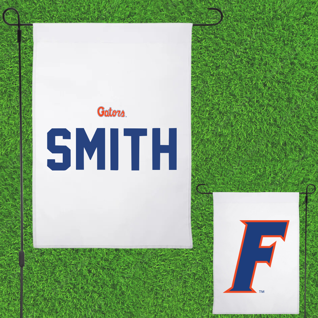 University of Florida Swimming & Diving White Garden Flag - Julian Smith