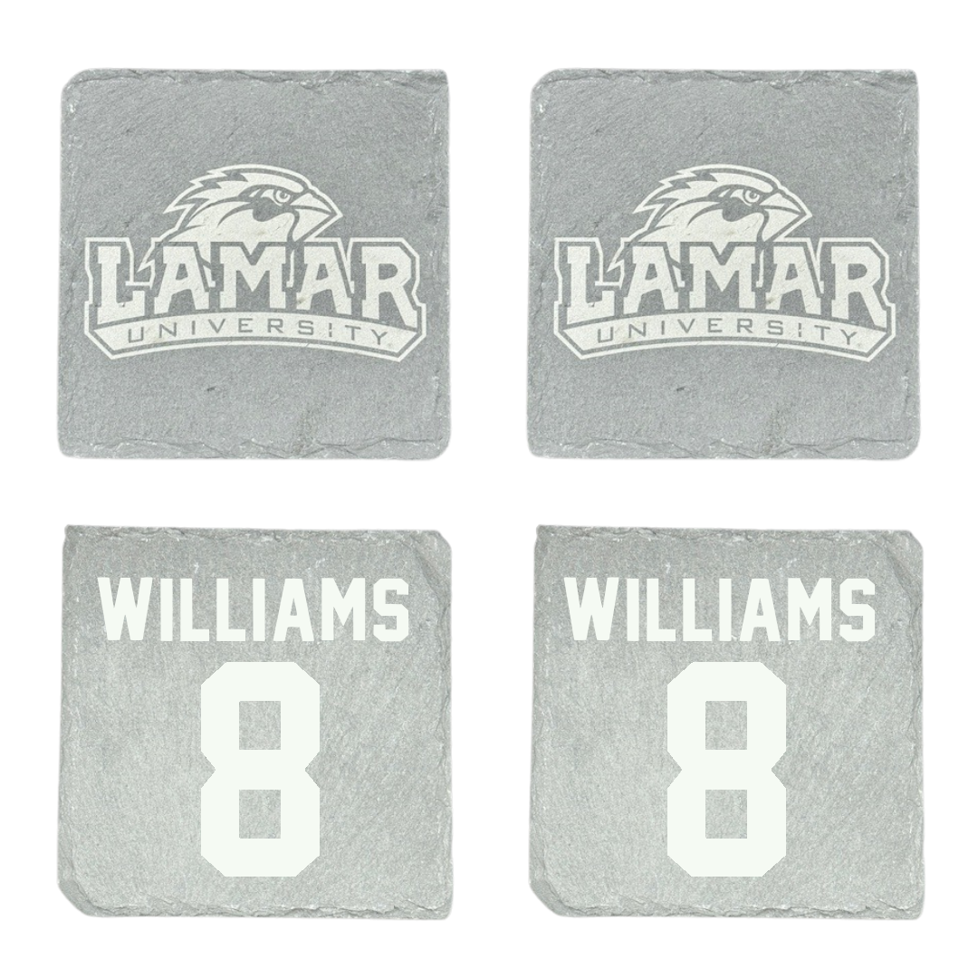 Lamar University Soccer Stone Coaster (4 Pack)  - #8 Kaya Williams
