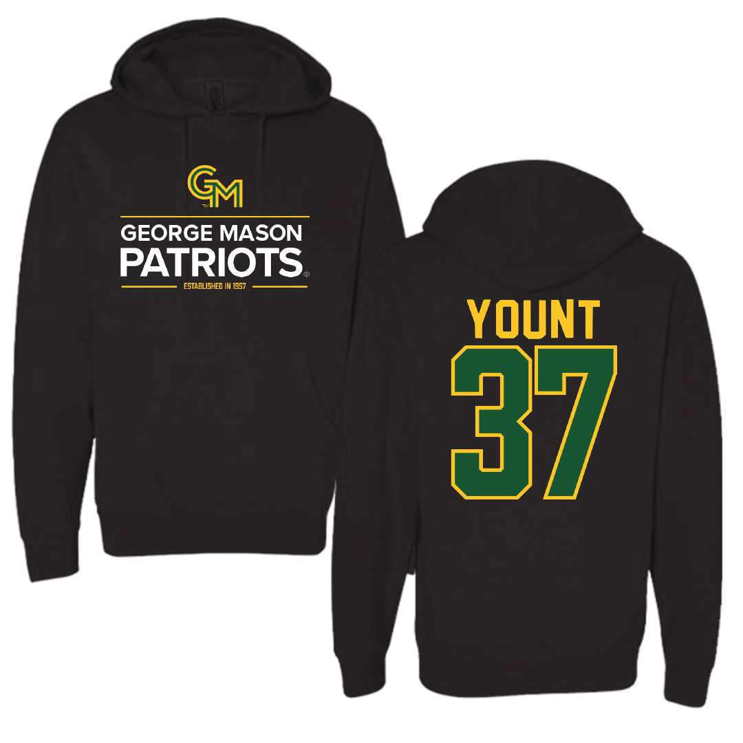 George Mason University Baseball Black General Hoodie - #37 Britt Yount