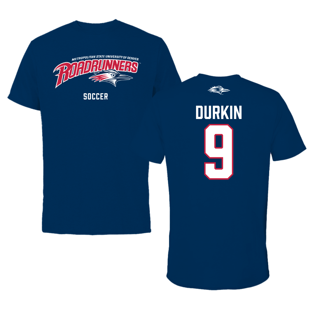 Metropolitan State University of Denver Soccer Navy Tee - #9 Isa Durkin