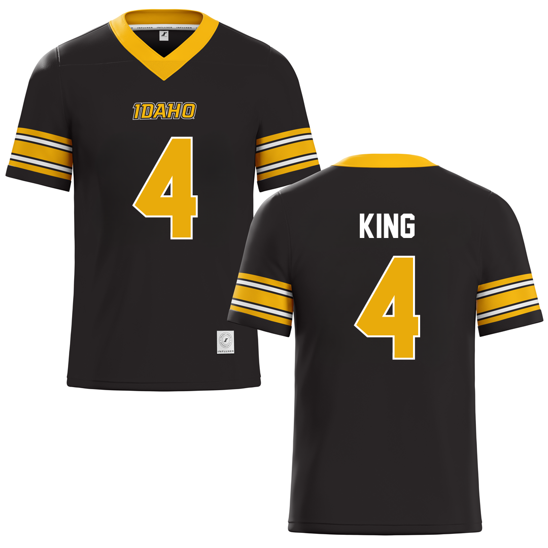 University of Idaho Black Football Jersey - #4 Isiah King