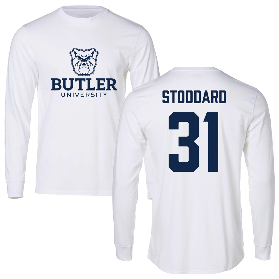 Butler University Basketball White Performance Long Sleeve - #31 Lillian Stoddard
