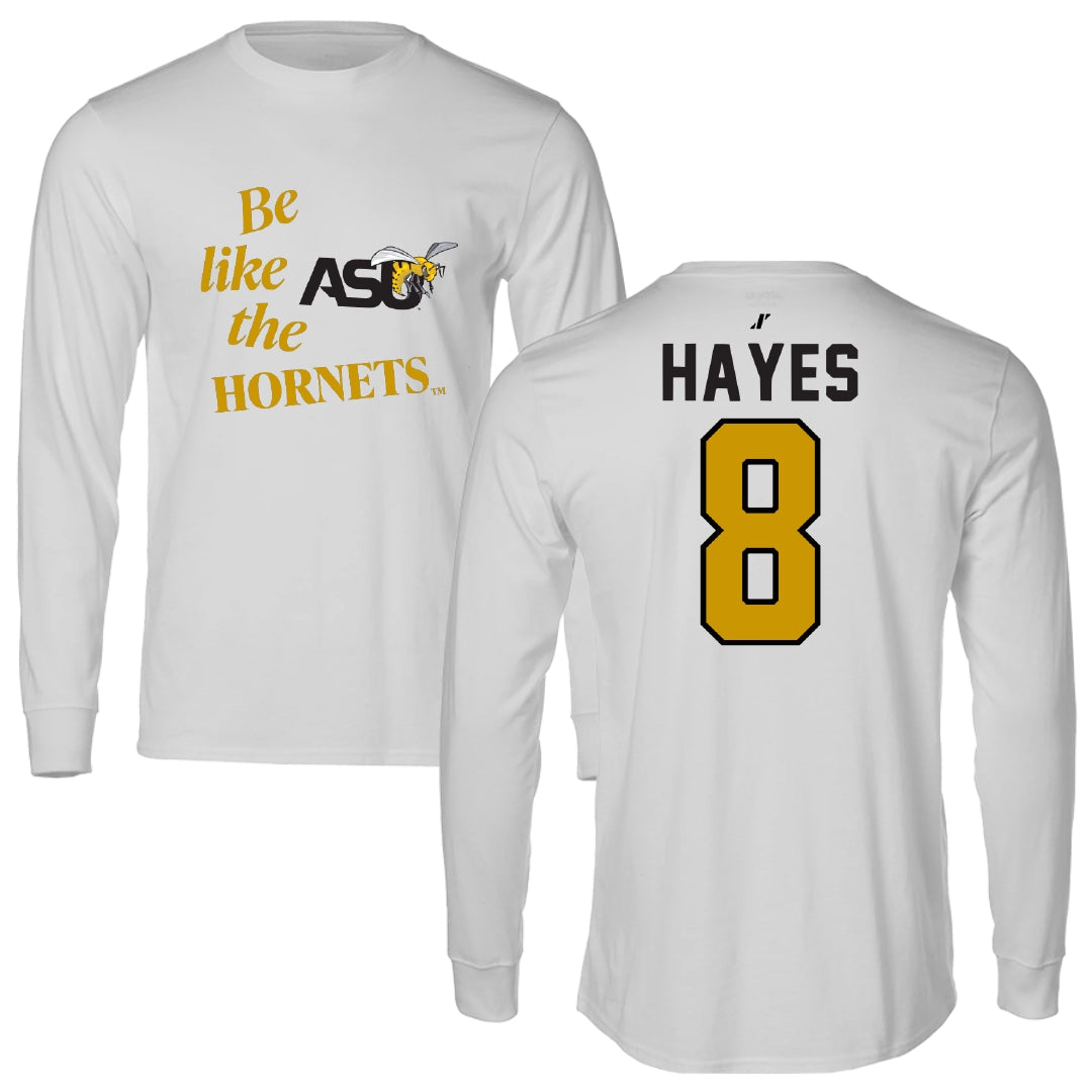 Alabama State University Football Light Gray Be Like Us Long Sleeve - #8 James Hayes