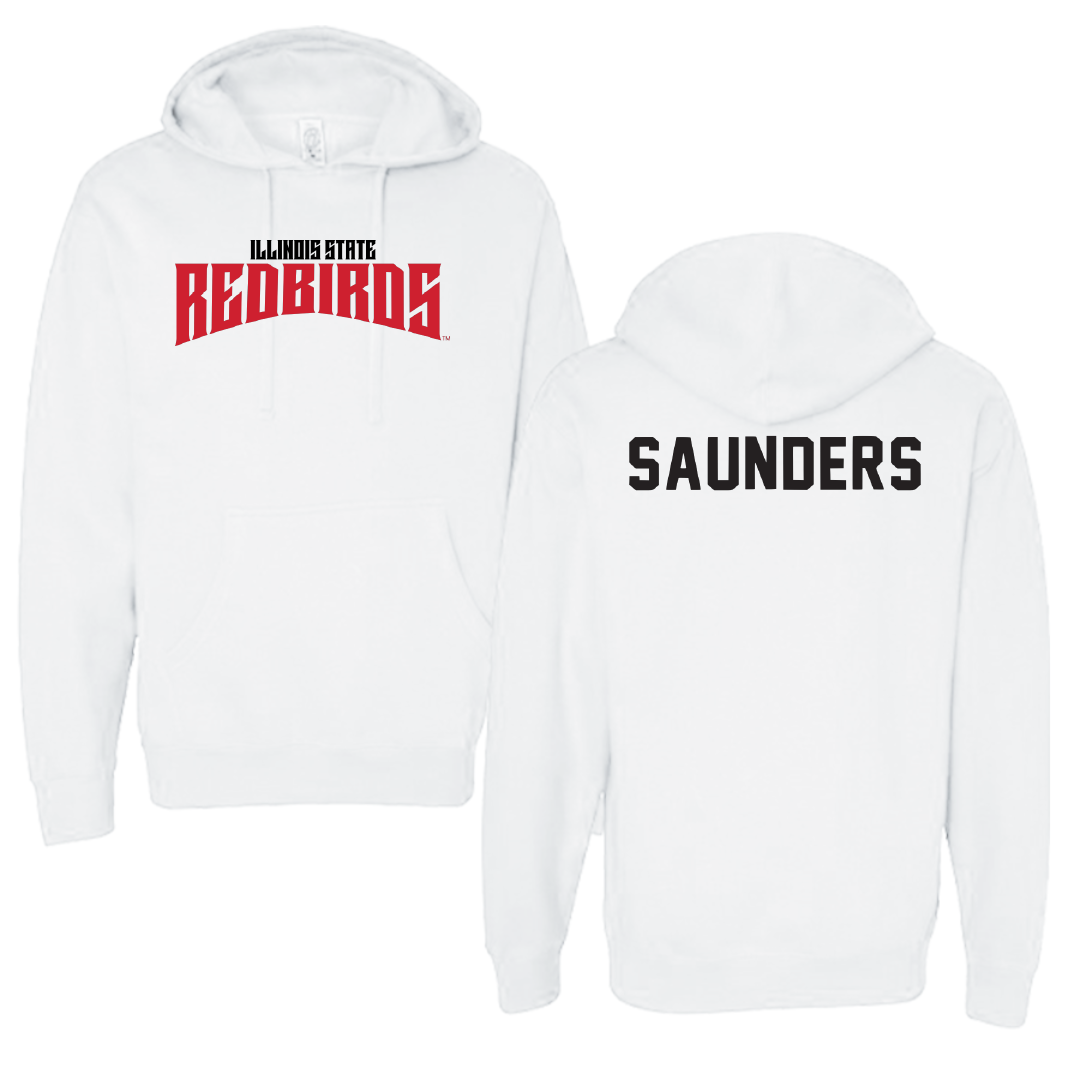 Illinois State University Track and Field White Classic Hoodie - Madison Saunders