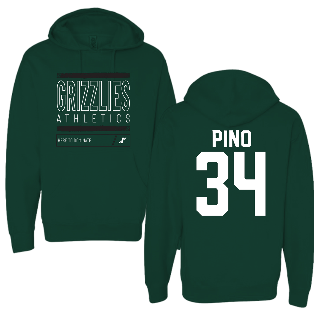 Adams State University Baseball Forest Green Dominate Hoodie - #34 CJ Pino