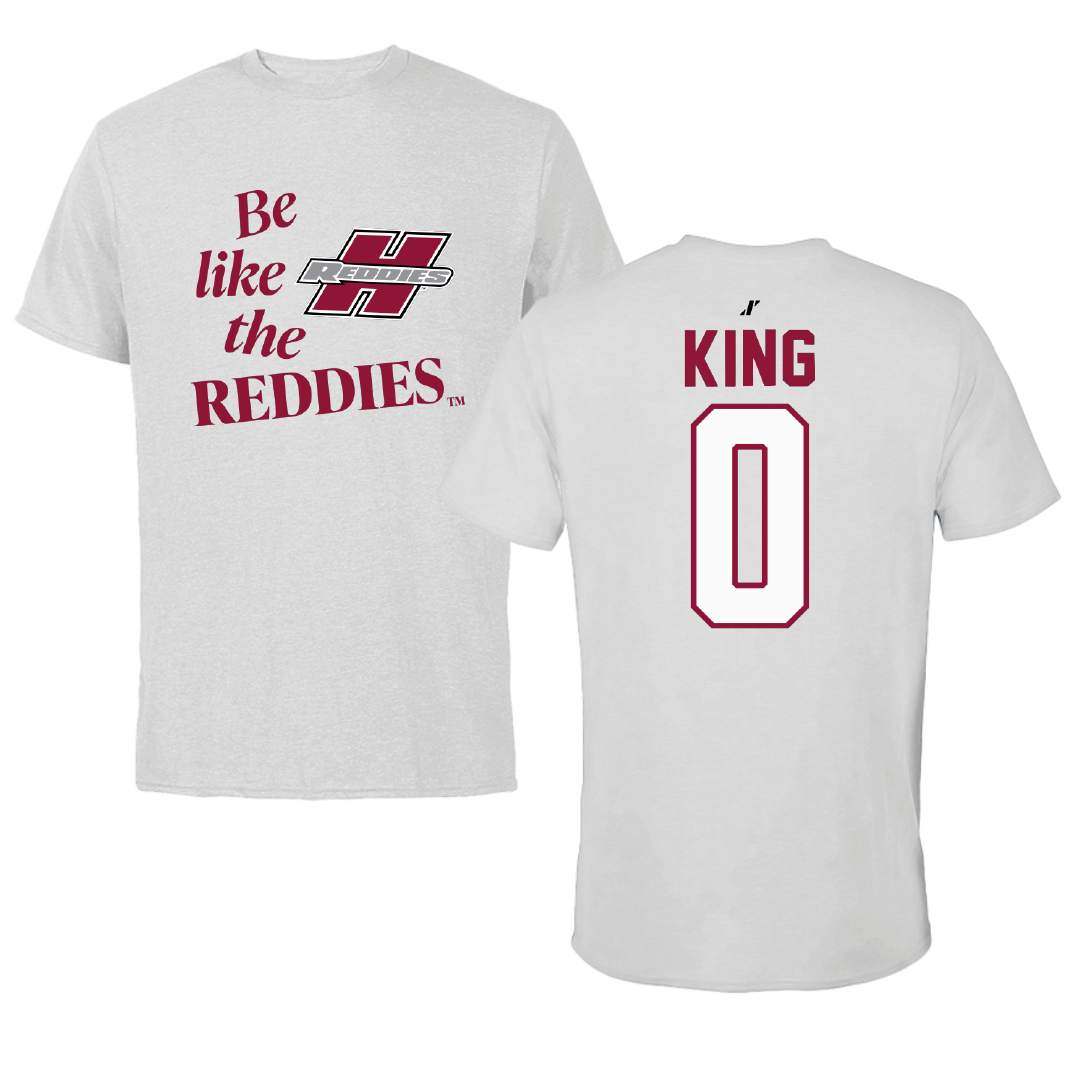 Henderson State University Basketball Light Gray Be Like Us Tee - #0 Clarence King