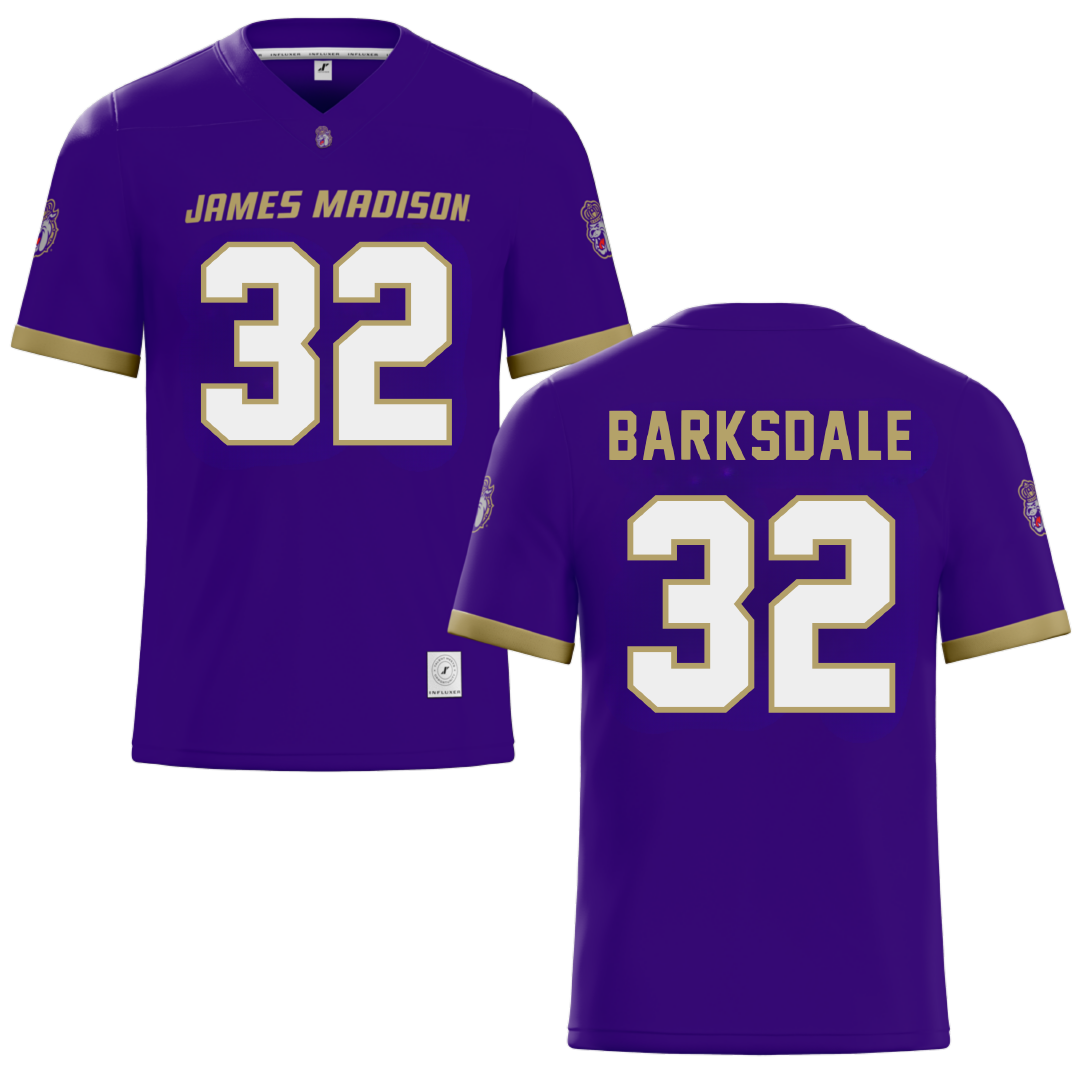 James Madison University Purple Football Jersey - #32 DJ Barksdale